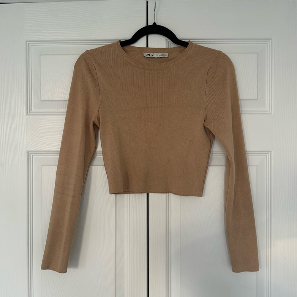 ZARA BROWN CROP